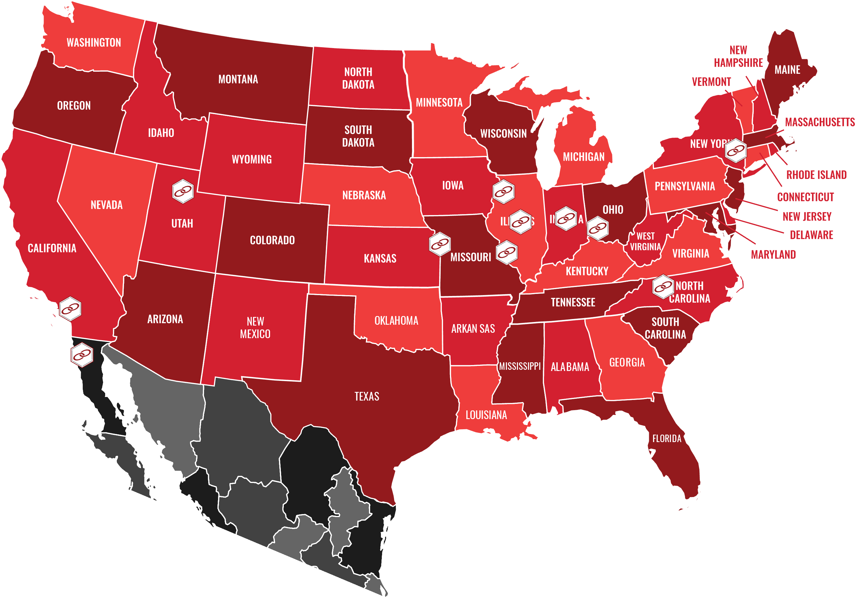 LINC Map Distribution Centers